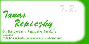 tamas repiczky business card